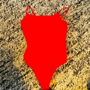 AERIE Smoothez Red Tank Bodysuit / size S